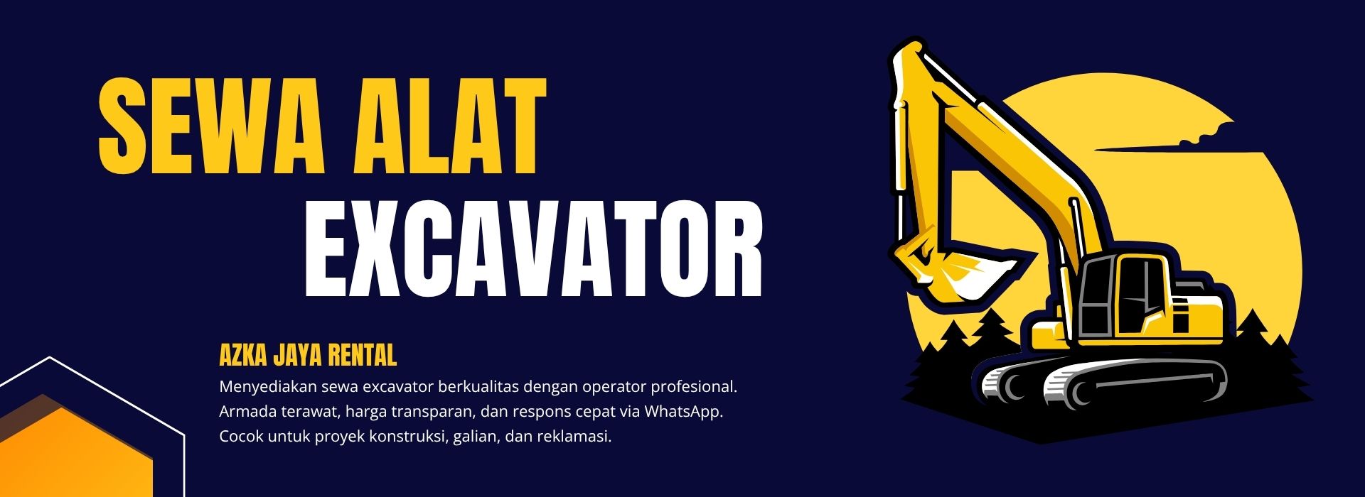 Excavator di lokasi proyek